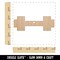 Dumbbell Barbell Weight Lifting Solid Unfinished Craft Wood Holiday Christmas Tree DIY Pre-Drilled Ornament